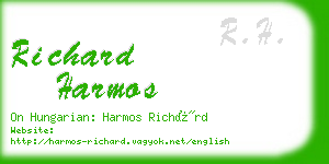 richard harmos business card